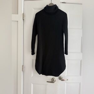Wilfred Black Turtleneck Knit Sweater Dress